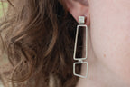 Box and double shape earrings