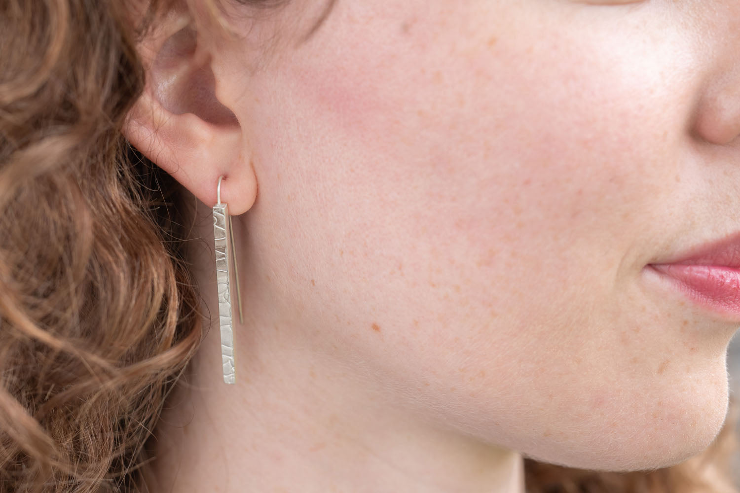 Long bar hook earrings