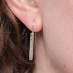 Narrow bar hook earrings
