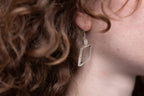 Box and Diamond shaped hook earrings