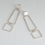 Box and double shape earrings