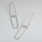 Double shape earrings