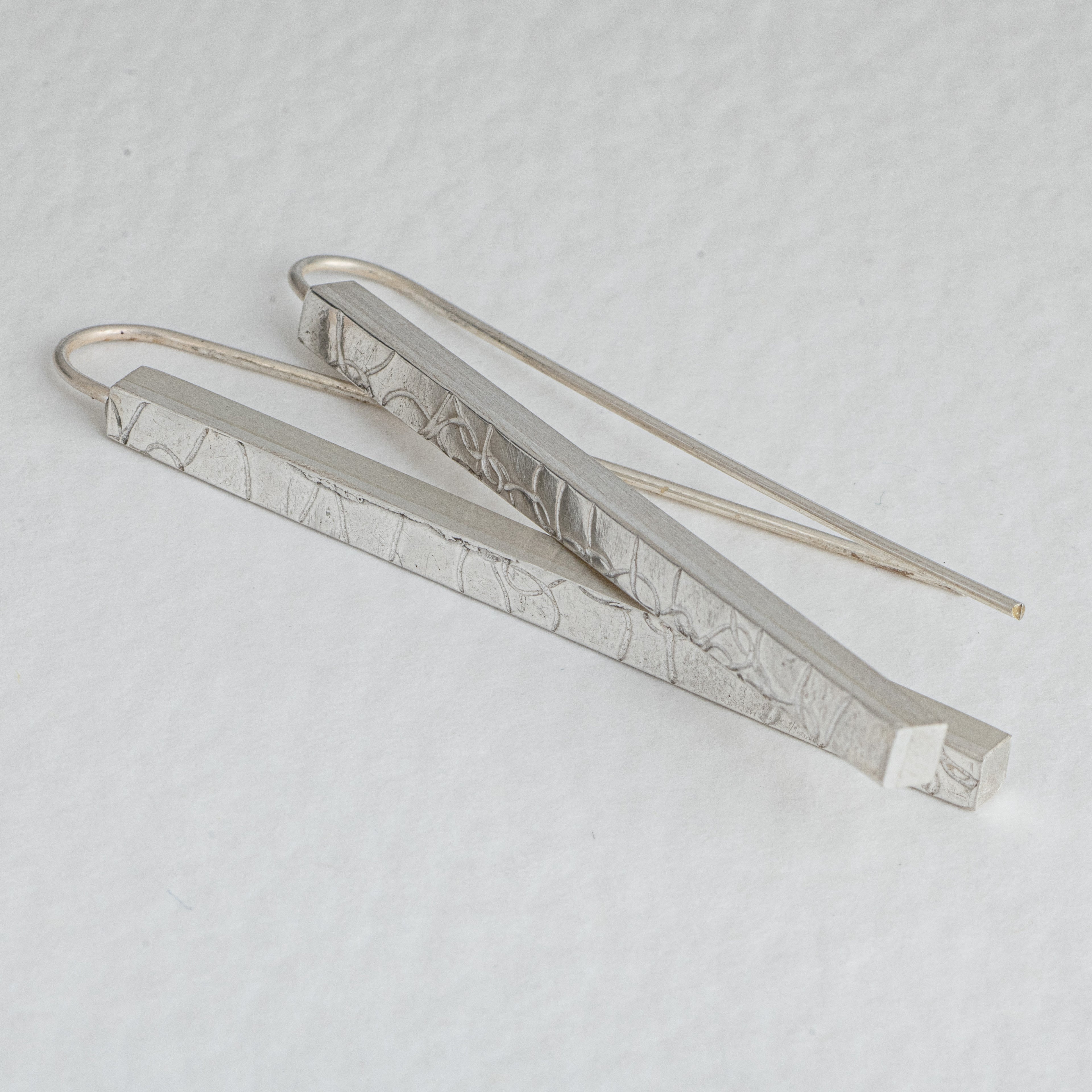 Long bar hook earrings