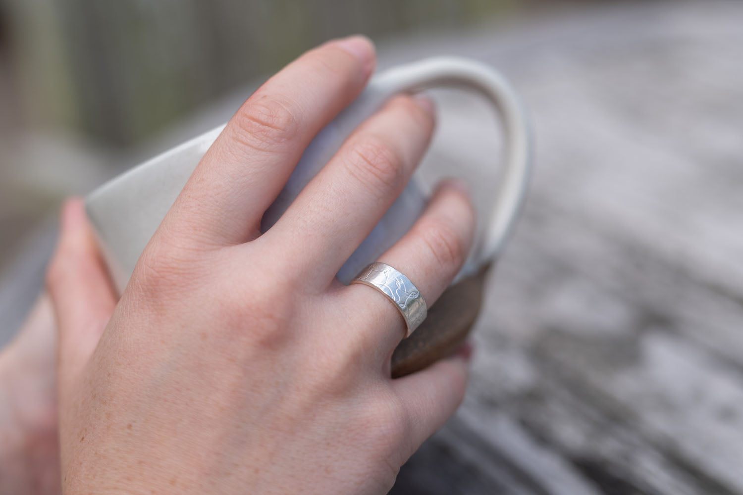 Silver band ring (wide)