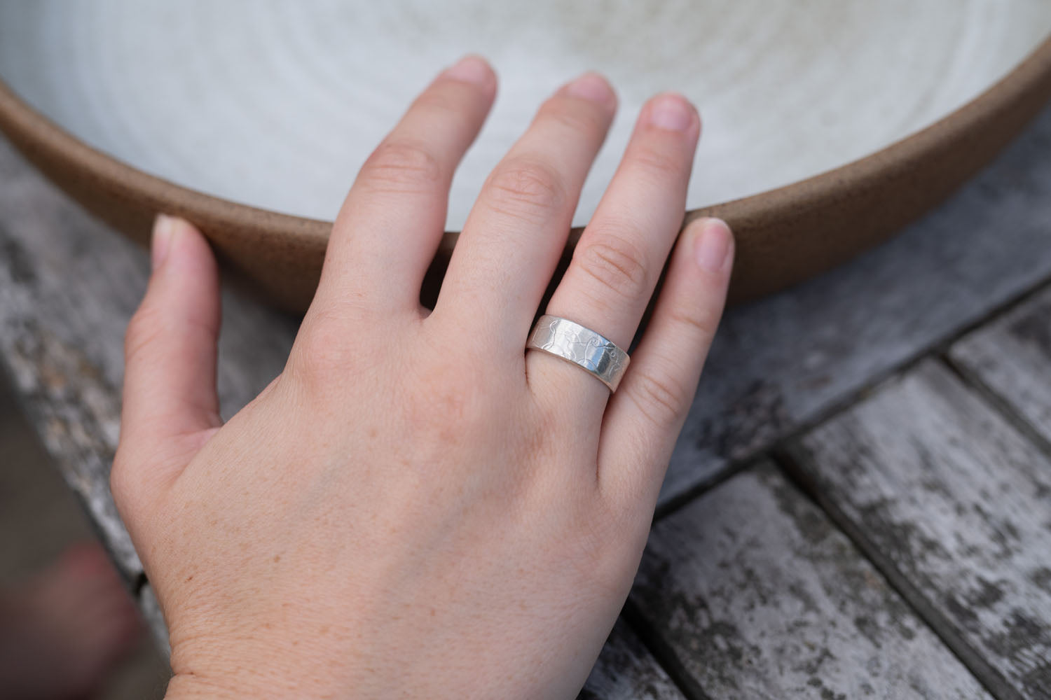 Silver band ring (wide)