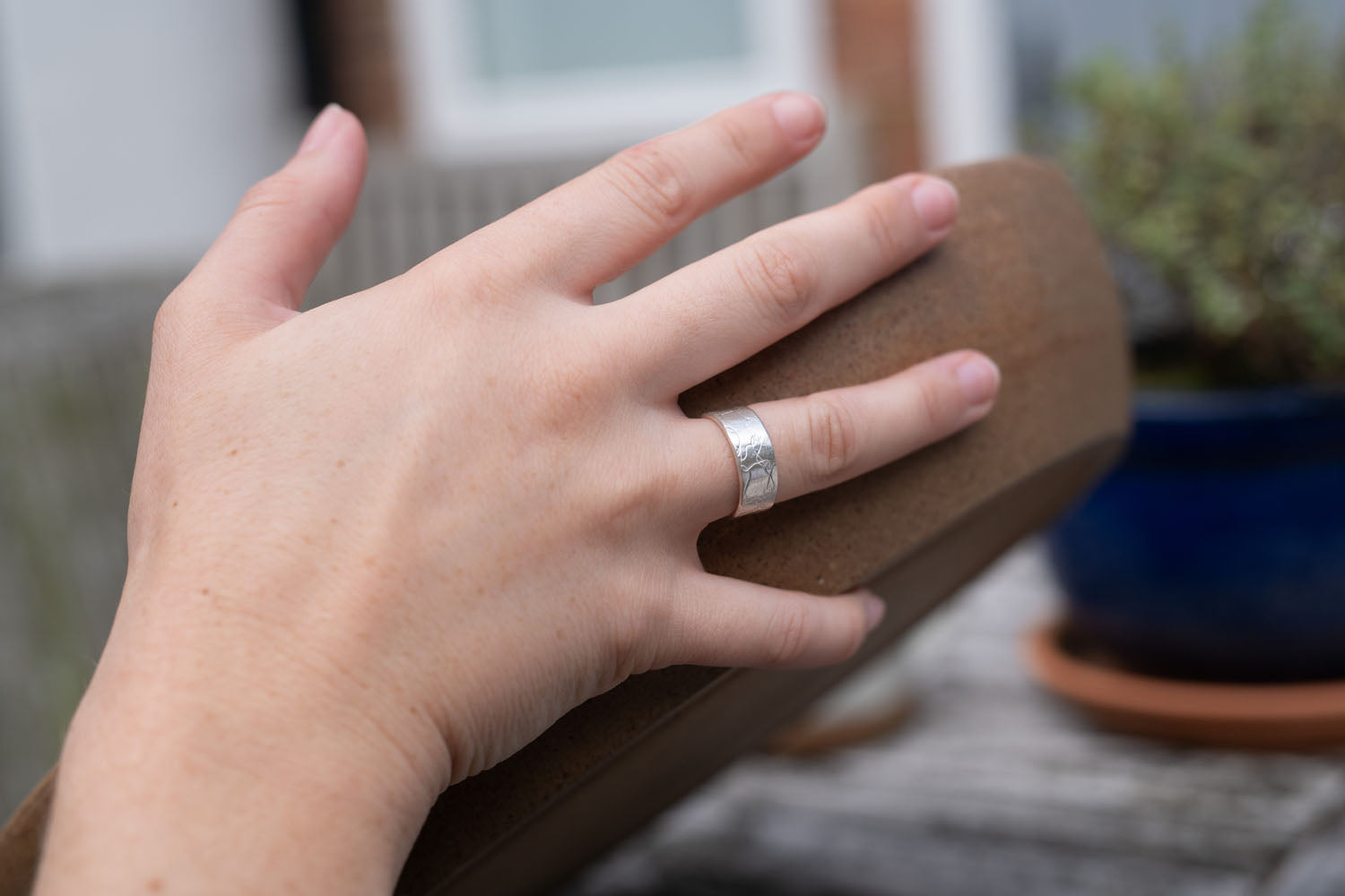 Silver band ring (wide)